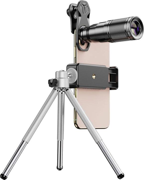 Image du produit Deltalabs Smartphone Teleskop-Objektiv 22x – Fisheye, Makro, Weitwinkel & Stativ