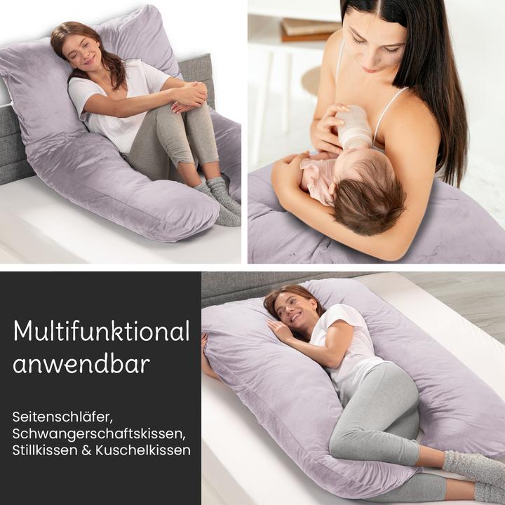 Immagine prodotto Bestschlaf Multifunktions-Körperkissen, Schwangerschaftskissen in U Form, Stillkissen mit abnehmbarem und