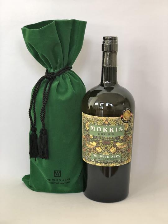 Immagine prodotto The Wild Alps MORRIS London Dry Gin in bustina di velluto 75 cl / 47 % Svizzera (1 x 75 cl)