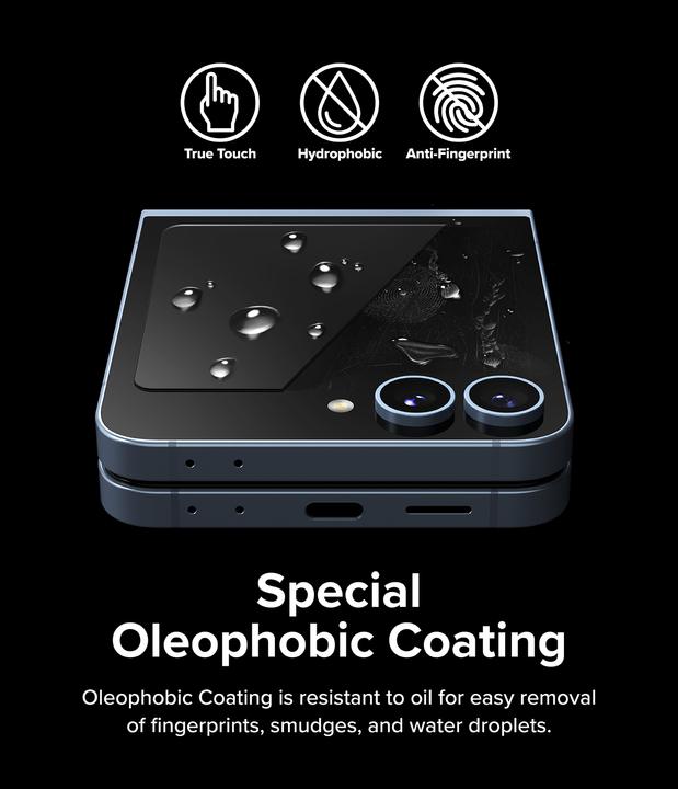 Produktbild Ringke Screen Protector for Galaxy Z Flip 6 COVER DISPLAY PROTECTOR GLASS 2 pack (2 Stück, Samsung Galaxy Z Flip6)