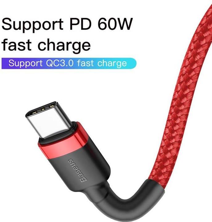 Actual product image Baseus Cafule Series Fast Charge (1 m, USB 2.0)