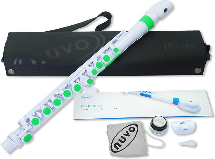 Produktbild Nuvo N220JF jFlute2.0 "Donut" Kinder Querflöte in C, Weiss-Grün (Querflöte)