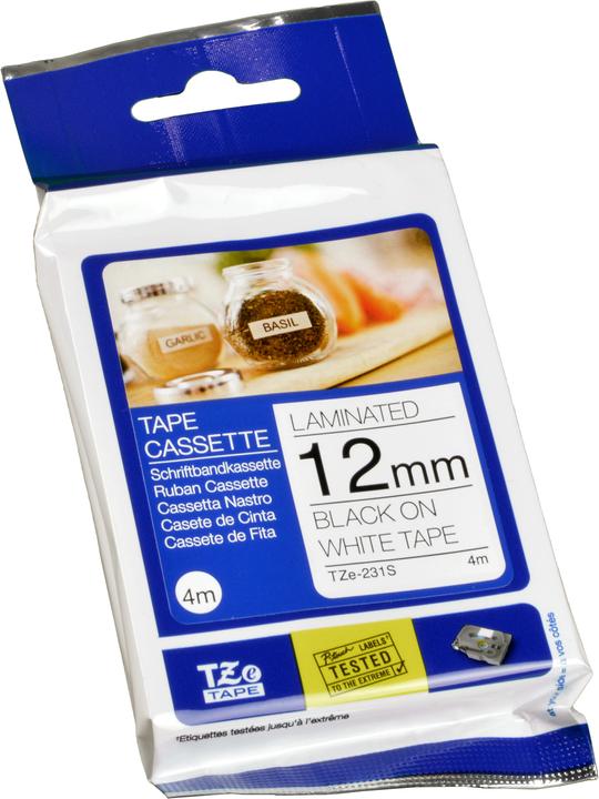 Actual product image Brother TZe-231S (1.20 cm, White, Black)