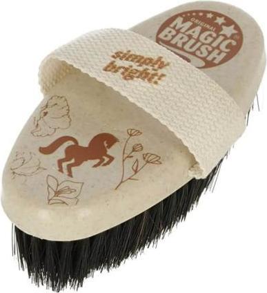 Actual product image Kerbl Magic Brush fur brush with horsehair, 14x7 cm, water lily