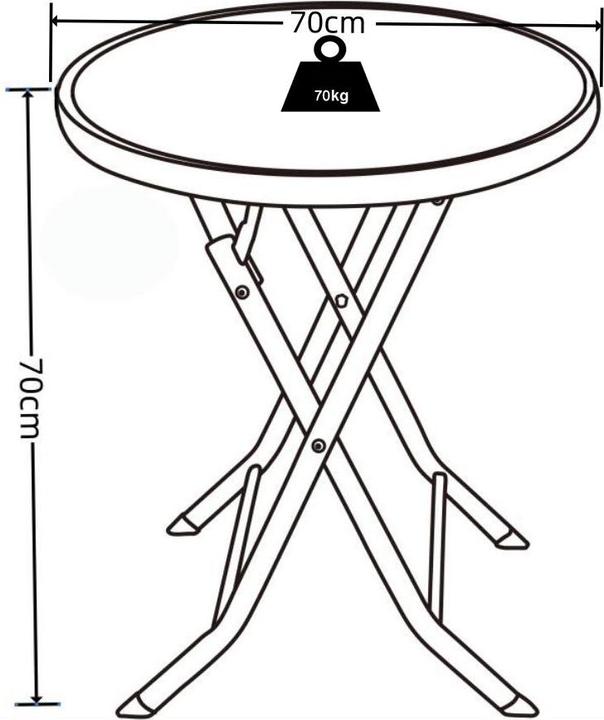 Immagine prodotto VCM Tavolo bistrot da giardino per balcone Sonlas (70 cm)