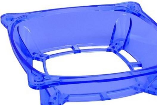 InLine Fan-Adapter 120mm auf 70/80/92mm transparent/blue