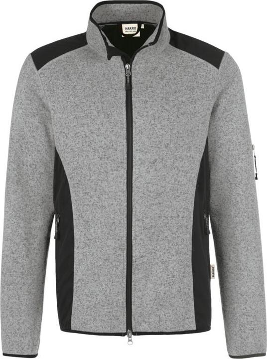 Actual product image Hakro Knitted fleece jacket Dawson grey mottled, 2XL (XXL)