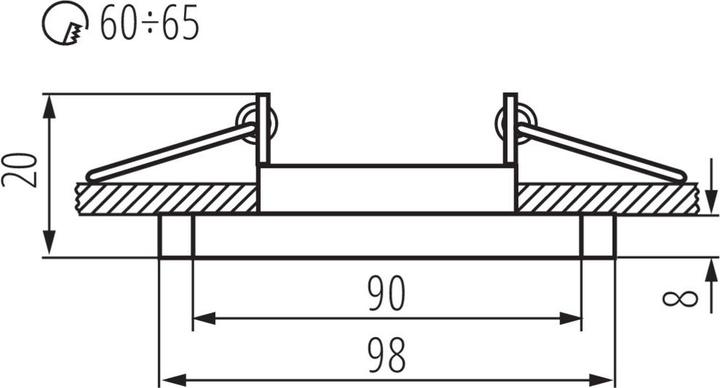 Actual product image Kanlux 26715 MORTA OCT-B mounting frame