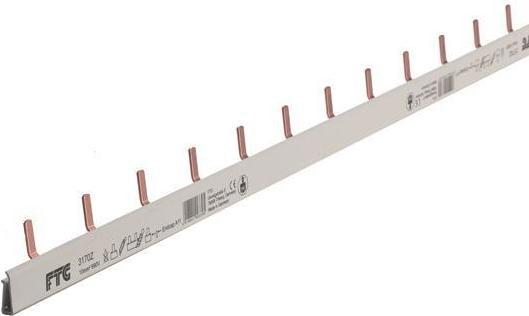 Produktbild FTG 1p AFDD-Phasenschiene grau 3170Z Z-Form 28/Steg 10qmm f.LS 1+N 2TE