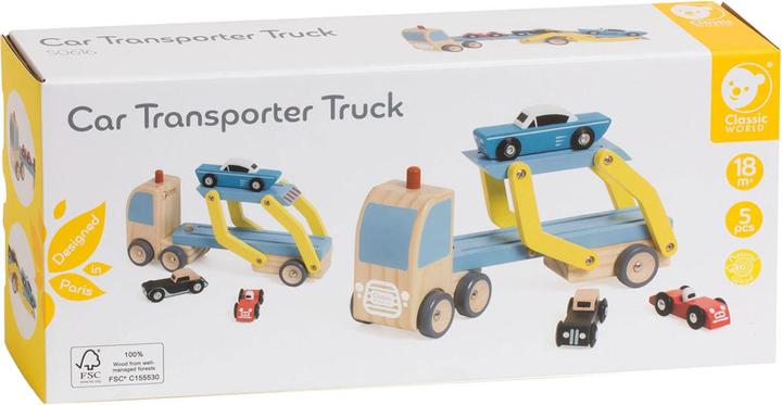 Produktbild Classic World Holztransporter mit 3 Autos