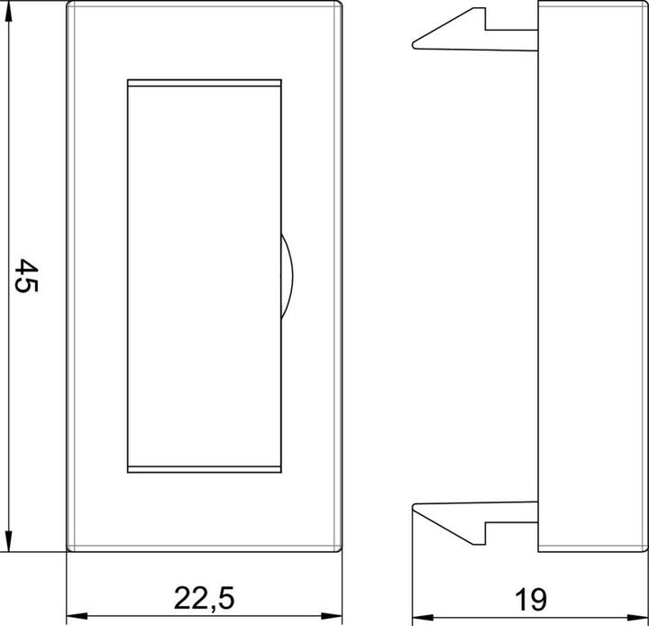 Produktbild OBO Bettermann Blinddeckel 1/2 Modul mit 6117410 (0.90 cm)