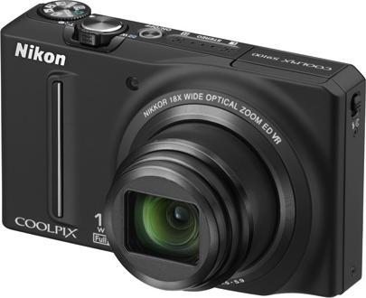 Actual product image Nikon Coolpix S9100, 12MP, 18x zoom, FullHD movies, black
