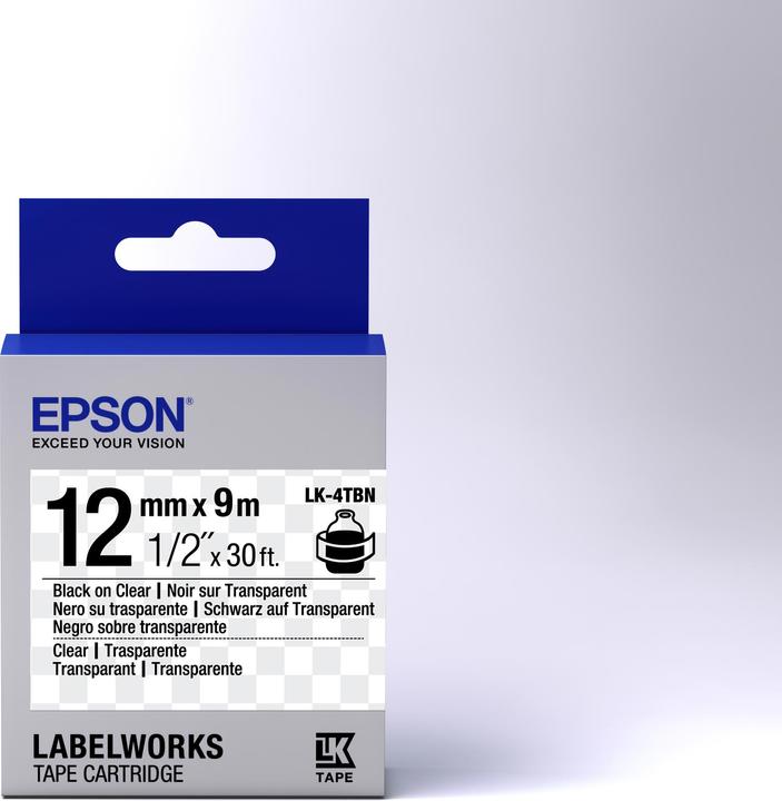 Produktbild Epson Etikettenkassette Lk-4tbn (1.20 cm, Schwarz)