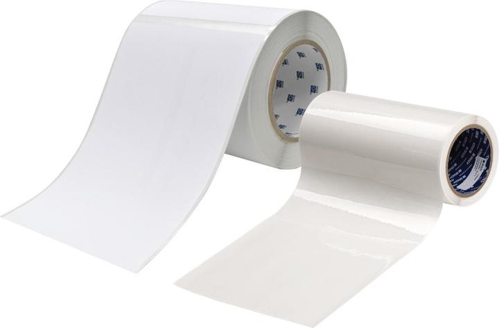 Actual product image Brady Set with polyester label and protective laminate for J4000 J5000 printers - 210.82 x 154.94 mm