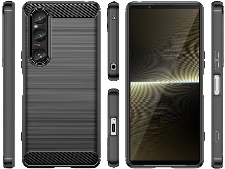 Actual product image Screenguard Sony Xperia 1 VI Case Carbon Brushed Soft TPU (Sony Xperia 1 VI)