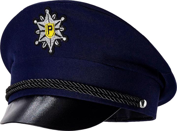 Actual product image Widmann Police cap blue with black visor for children