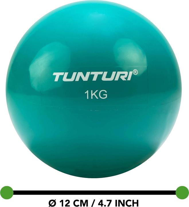 Actual product image Tunturi Yoga und Pilates Toning Ball Türkis (1.08 kg, 120 mm)