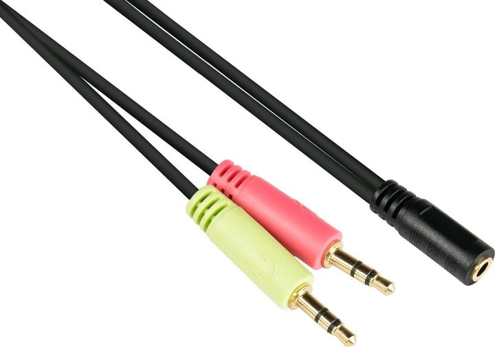 Image du produit Good Connections AD-HS02 Câble audio 0,2 m 2 x 3.5mm 3.5mm noir (0.20 m, Jack 3,5 mm (AUX))