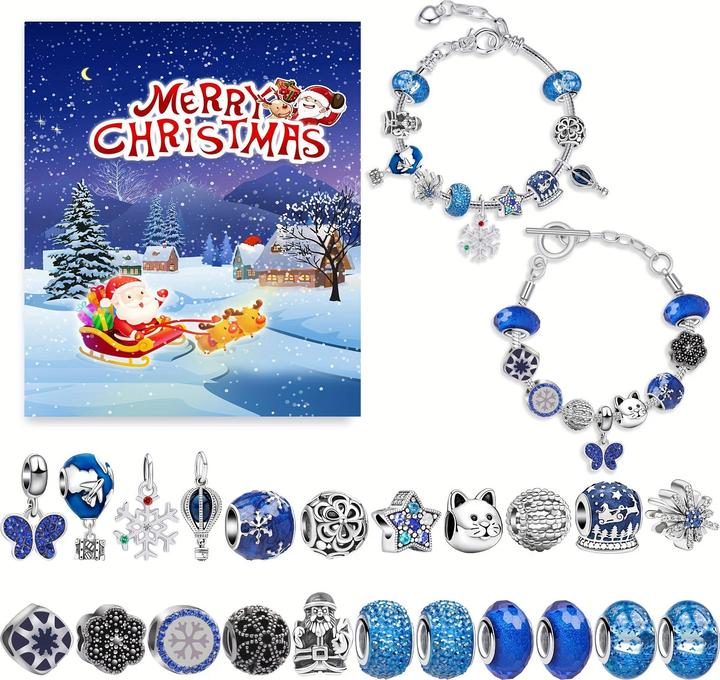 Produktbild Activity Board Vintage Weihnachts-Adventskalender 2024 - 24-Tage-Countdown mit Charms, Sammlerstücke