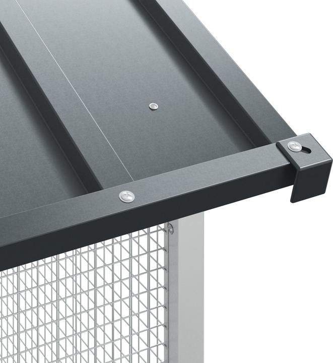 Image du produit VidaXL Volière Anthracite 112x227x141 cm Acier