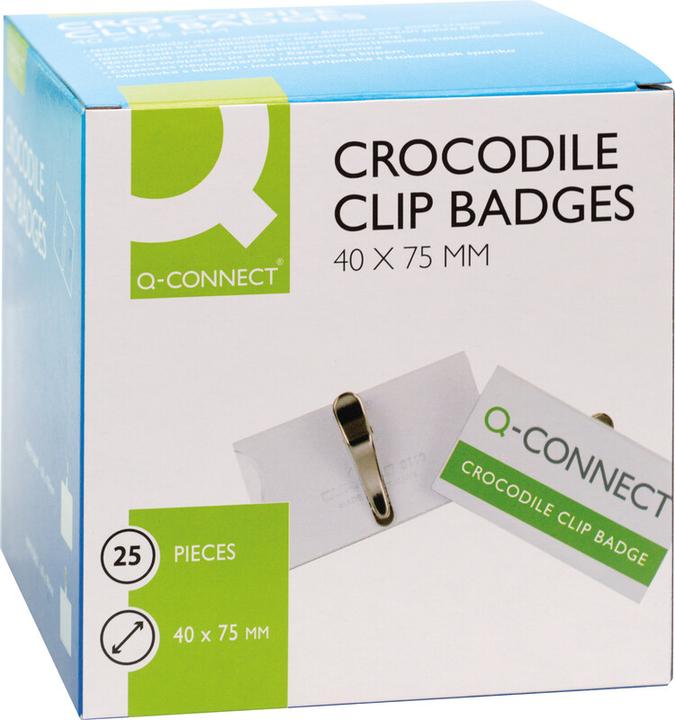 Image du produit Q-Connect Badges avec pince crocodile