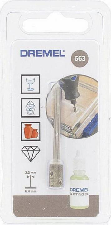 Image du produit Dremel Mèche à verre diamantée Ø 6,4 mm