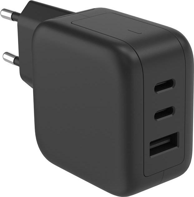 Immagine prodotto HQ Power Caricatore rapido USB con tecnologia GaN Fast - 3 uscite - USB-A e 2 x USB-C - 67W (67 W)