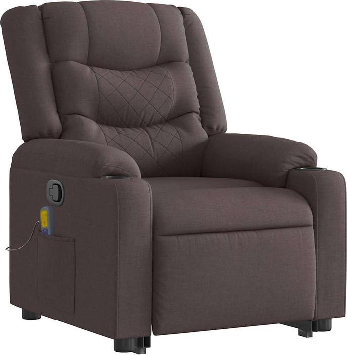Produktbild VidaXL Massagesessel mit Aufstehhilfe Dunkelbraun Stoff