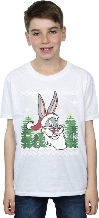 Actual product image Looney Tunes Boys Bugs Bunny Christmas Fair Isle T-Shirt (152, 158)