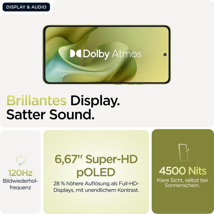 Actual product image Motorola G86 (256 GB, Golden Cypress, 6.67", Dual SIM, 50 Mpx)
