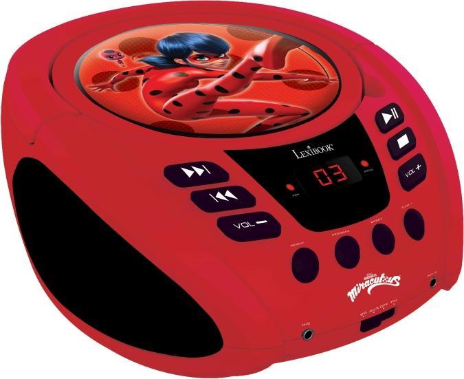 Actual product image Lexibook Miraculous Portable CD player with Mic Jack