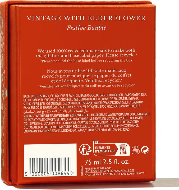 Produktbild Molton Brown Bath Body Vintage Elderfl Bauble 75 ml (Körperpflegeset)