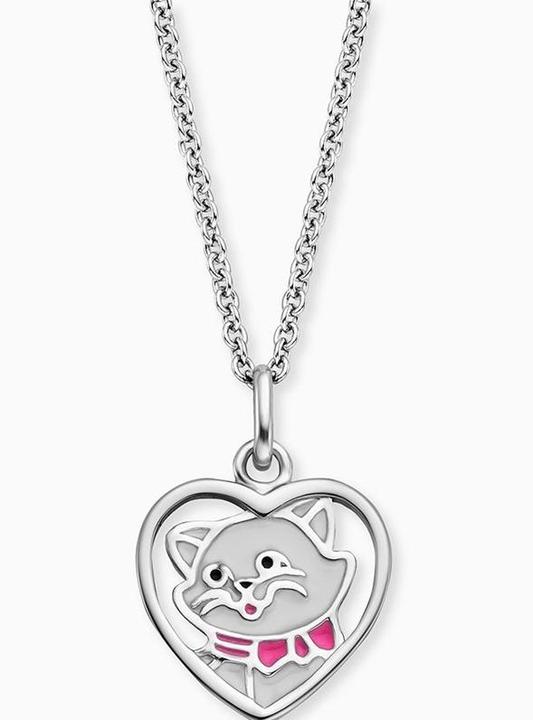 Produktbild Herzengel Halskette Katze (925er Silber, Emaille, 38 - 42 cm)