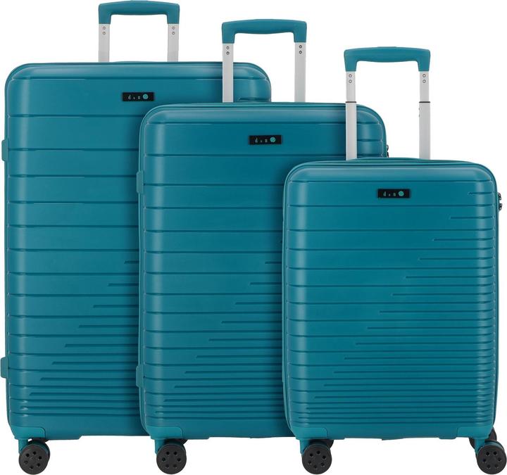 D&N Travel Line 4600 4 Rollen Kofferset 3-teilig (195 l, XL (ab 115l))
