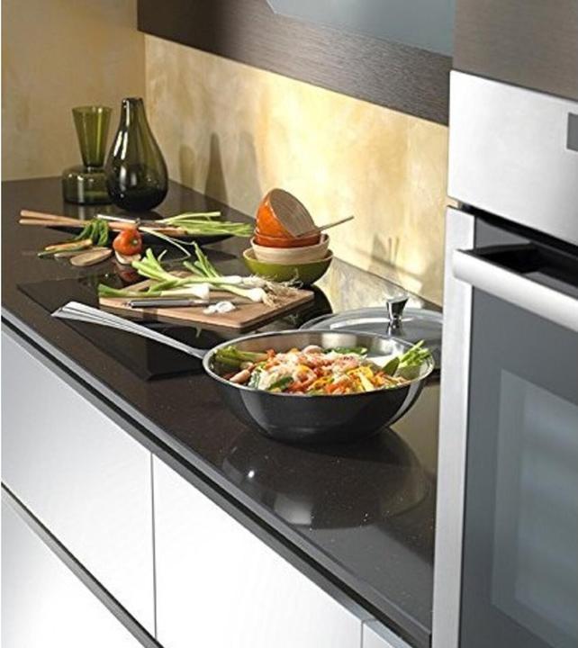 Image du produit Cristel Wok pan Strate, Ø 28cm, poignées (28 cm, Wok, Acier inoxydable)