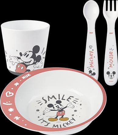 Produktbild NUK Disney Mickey Mouse Esslernset mit Trinkbecher, Esslernteller und Esslernbesteck, ab 9 Monate...