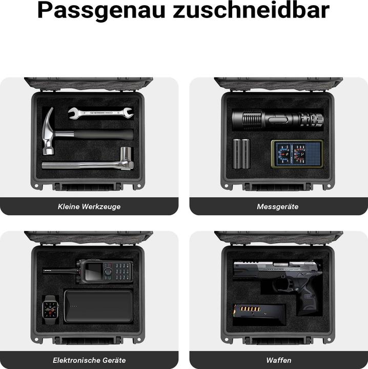 Produktbild Wiltec Universalkoffer 19x17x6cm wasserdicht Transportkoffer Koffer Schutzkoffer