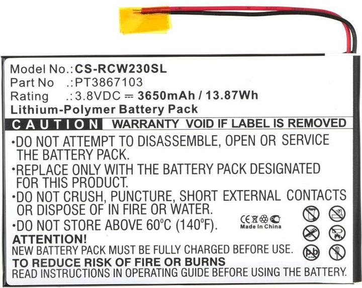 Image du produit CoreParts Batterie pour tablette RCA (3650 mAh)