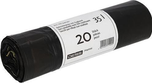 Produktbild Deiss Kehrichtsäcke mit Zugband Recycling-LDPE ohne OKS (20 x, 110 l)