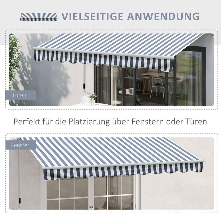 Actual product image Outsunny Garden awning with folding arm (2.95 m)