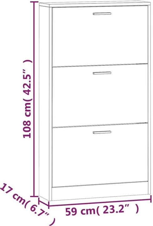 Actual product image VidaXL Sofia (59 x 17 x 108 cm)