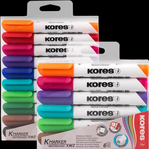 Produktbild Kores K-MARKER - Whiteboard-Marker (Mehrfarbig, 3 mm, 6 x)