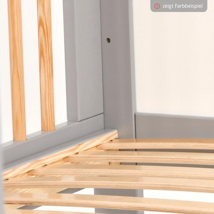 Produktbild jonka Gitterbetten Babybett und Kinderbett Erwin mit 3-fach (140 x 70 cm)