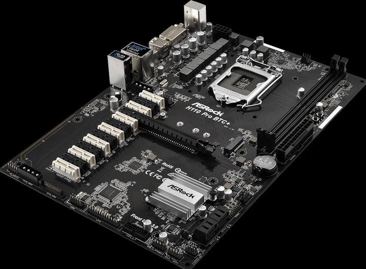 Actual product image AsRock H110 Pro Btc+ (LGA 1151, Intel H110, ATX)