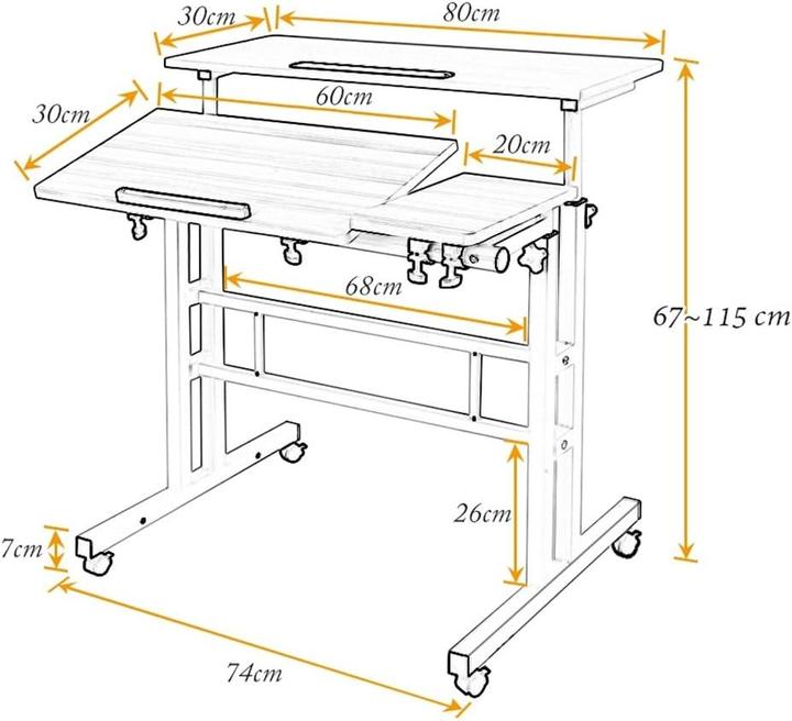Immagine prodotto Sogesfurniture Tavolo da computer (80 x 60 cm)