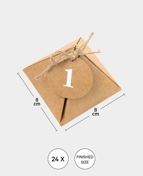 Image du produit I Am Creative Boîtes de calendrier de l'Avent 8x8x8 cm, 49pcs.