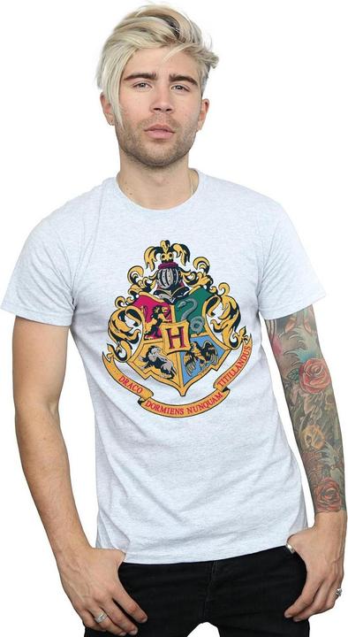 Actual product image Mens Hogwarts Crest Gold Ink T-Shirt (3XL)
