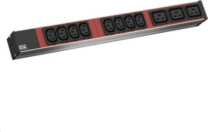 Produktbild Bachmann IT PDU 19 inch 1U 8xC13 red 3xC19 red