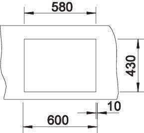 Produktbild Blanco Claron 550-U (Unterbauspüle, 44 cm, 59 cm)