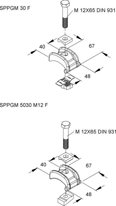 Produktbild Niedax NIE SPPGM30F Spannpratze
